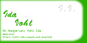 ida vohl business card